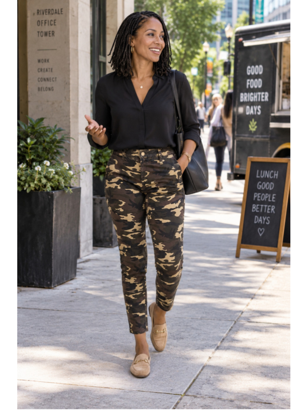 KUT from the Kloth Catherine Camo Print Ankle Trouser Cotton Stretch Sz 6 Office